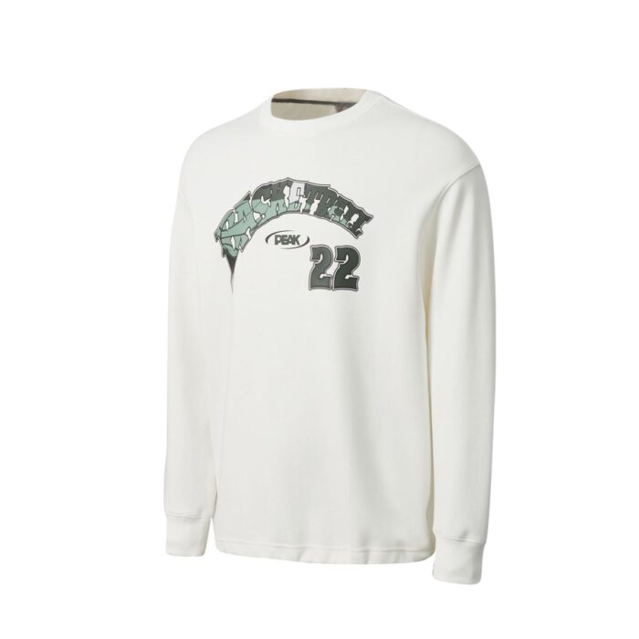 PEAK muški beli duks FW6224281 WHITE sa visokim procentom pamuka