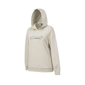 PEAK ženski beli duks sa kapuljačom FW6224222 PURE WHITE sa toplim flisom