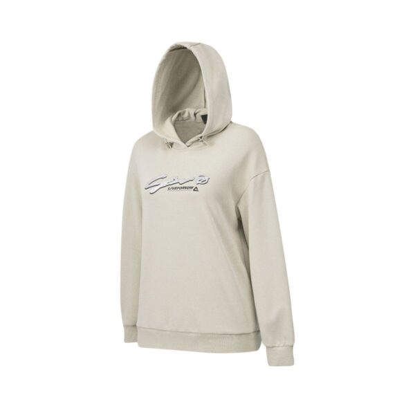 PEAK ženski beli duks sa kapuljačom FW6224222 PURE WHITE sa toplim flisom