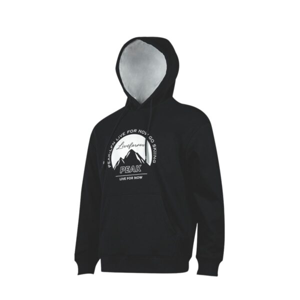 PEAK muški duks sa kapuljačom fw6234017 black crni flis